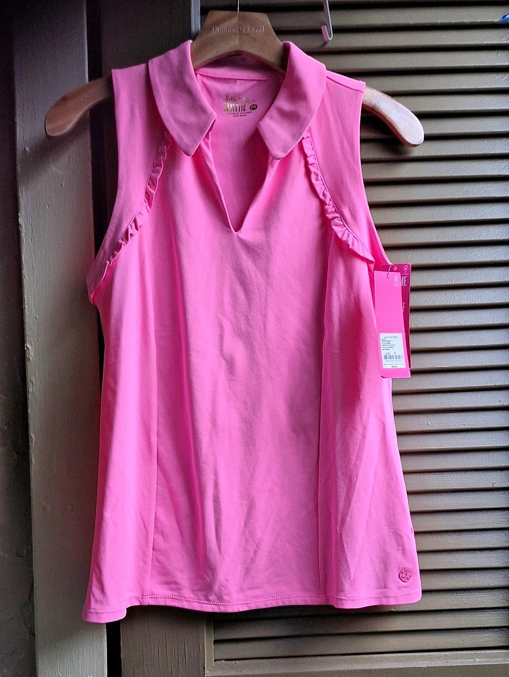 Lilly Pulitzer Luxletic Sleeveless Polo Pink Sleeveless Polo Size Medium NWT
